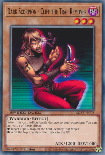 Dark Scorpion - Cliff the Trap Remover [SGX3-ENI02] Common 