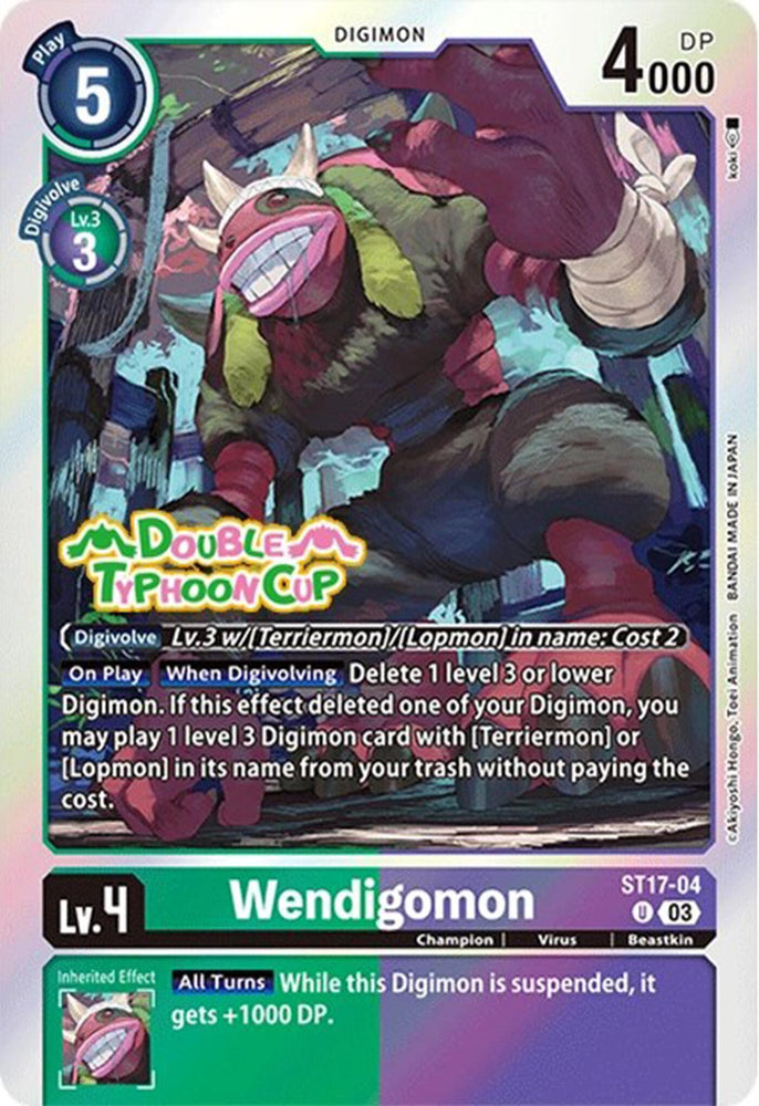 Wendigomon [ST17-04] [Starter Deck: Double Typhoon Advanced Deck Set Pre-Release Cards] 