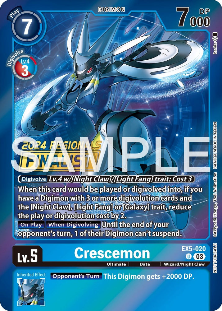 Crescemon [EX5-020] (2024 Regionals Finalist) [Animal Colosseum Promos] 