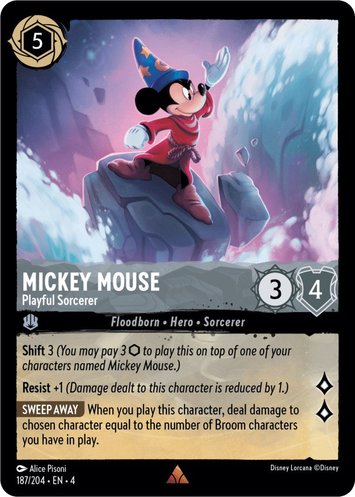 Mickey Mouse - Playful Sorcerer (187/204) (187/204) [Ursula's Return]