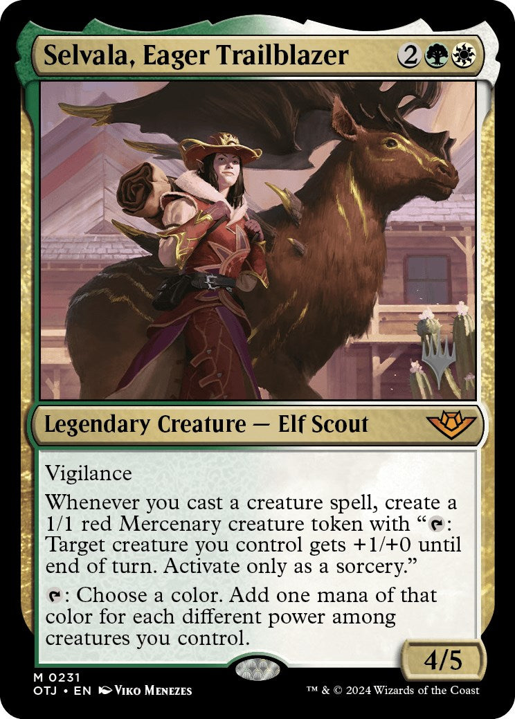 Selvala, Eager Trailblazer (Promo Pack) [Outlaws of Thunder Junction Promos] 