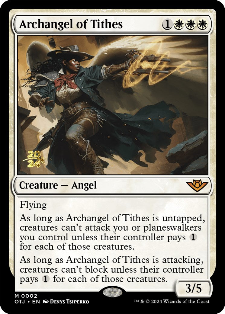 Archangel of Tithes [Outlaws of Thunder Junction Prerelease Promos] 