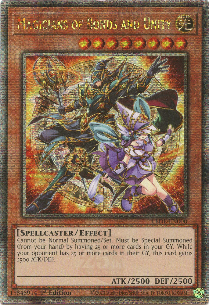 Magicians of Bonds and Unity [LEDE-EN000] Quarter Century Secret Rare 