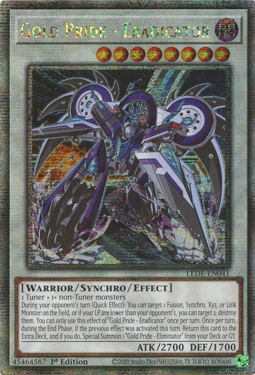 Gold Pride - Eradicator (Quarter Century Secret Rare) [LEDE-EN041] Quarter Century Secret Rare 
