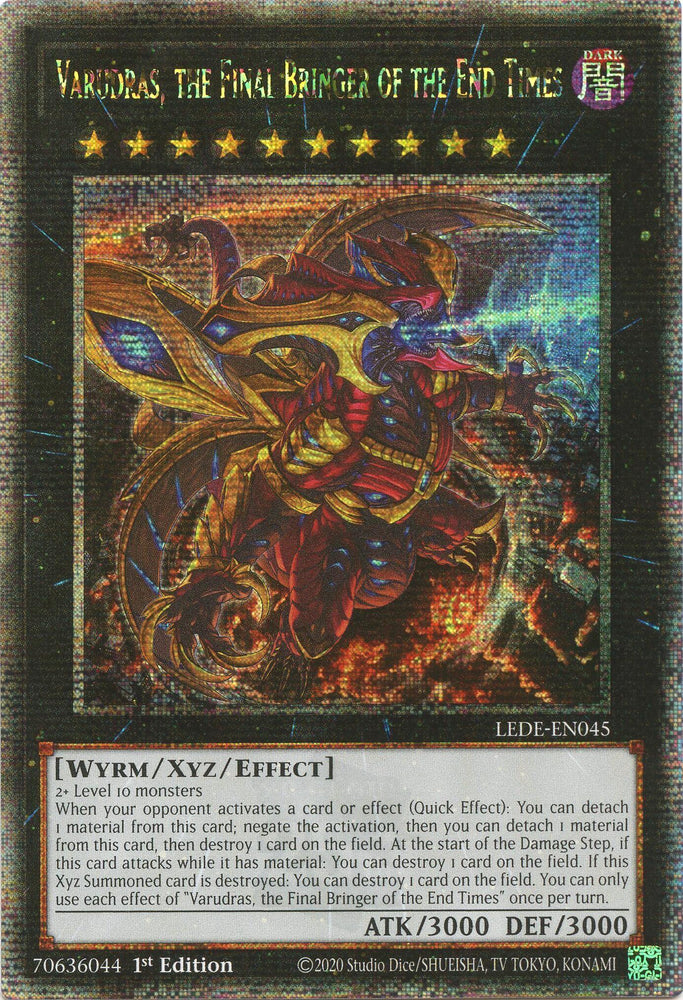 Varudras, the Final Bringer of the End Times (Quarter Century Secret Rare) [LEDE-EN045] Quarter Century Secret Rare 