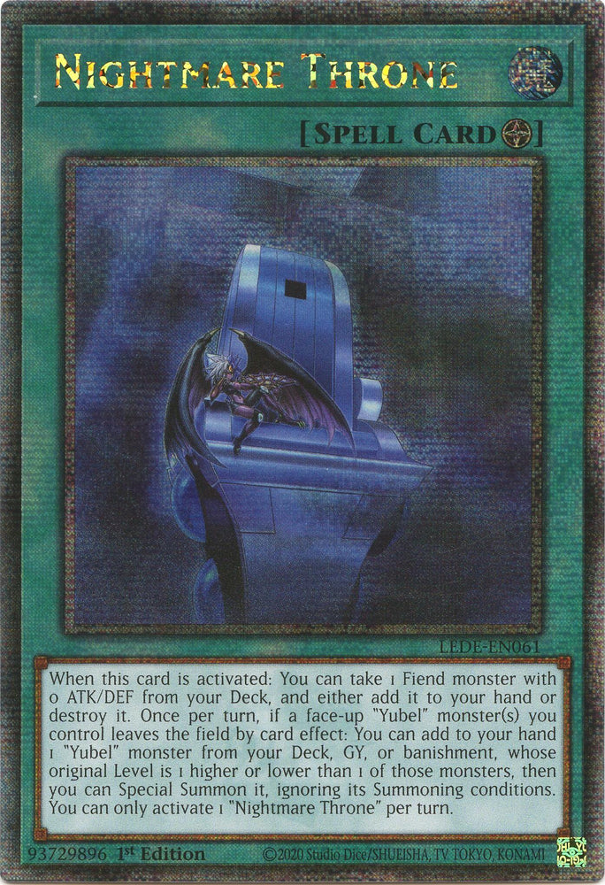 Nightmare Throne (Quarter Century Secret Rare) [LEDE-EN061] Quarter Century Secret Rare 