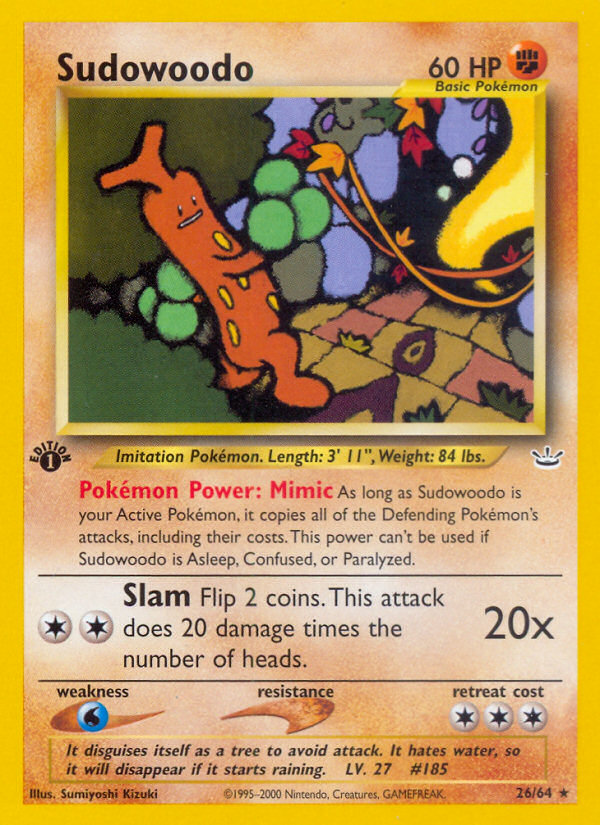Sudowoodo (26/64) [Neo Revelation 1st Edition] 