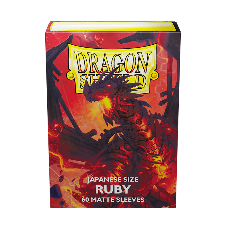 Dragon Shield: Japanese Size 60ct Sleeves - Ruby (Matte) 