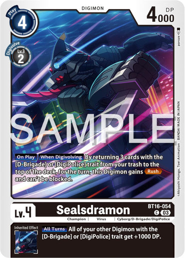 Sealsdramon [BT16-054] [Beginning Observer] 