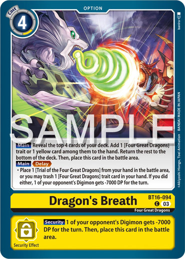 Dragon's Breath [BT16-094] [Beginning Observer] 