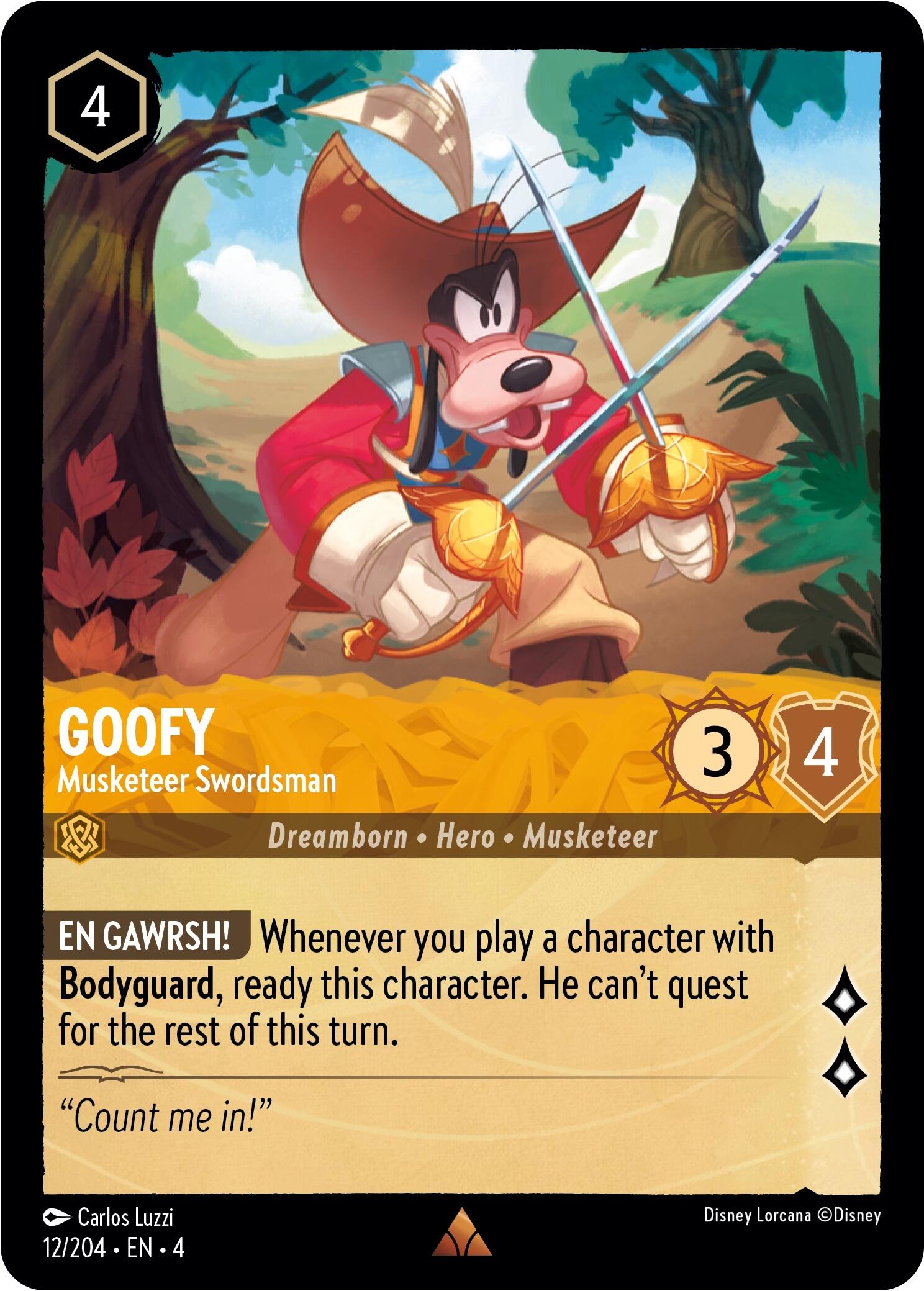 Goofy - Musketeer Swordsman (12/204) [Ursula's Return] 