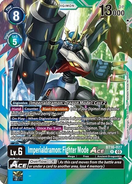 Imperialdramon: Fighter Mode Ace [BT16-027] [Beginning Observer] 