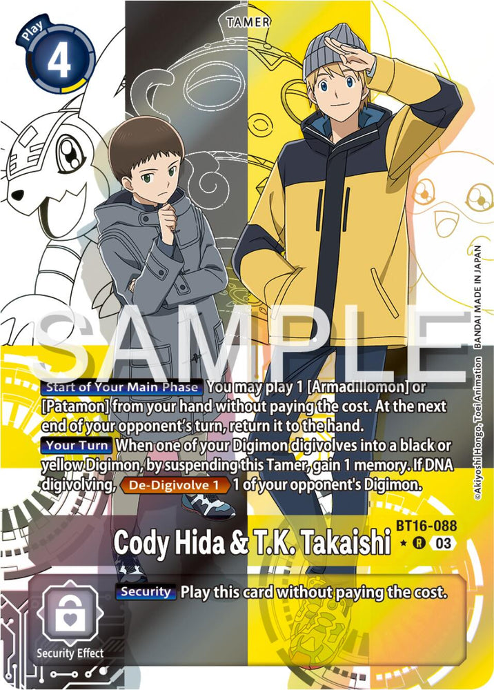 Cody Hida &amp; TK Takaishi [BT16-088] (Alternate Art) [Beginning Observer] 