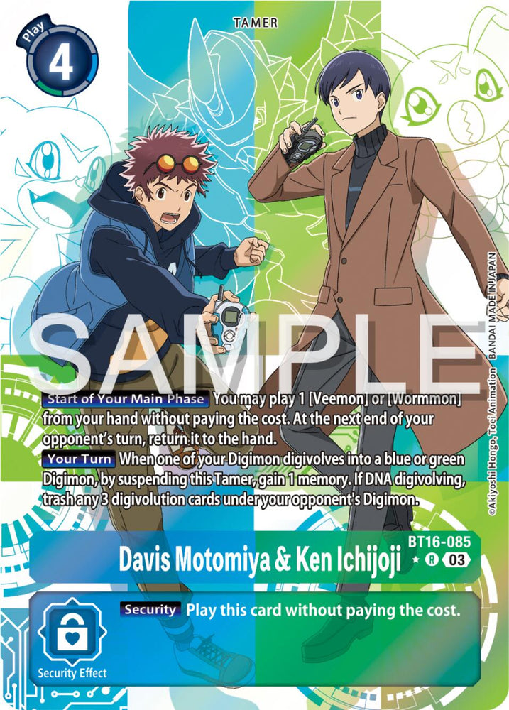 Davis Motomiya &amp; Ken Ichijoji [BT16-085] (Alternate Art) [Beginning Observer] 
