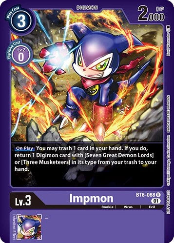 Impmon [BT6-068] (April 2023 Beelzemon Special) [Starter Deck: Beelzemon Advanced Deck Set Pre-Release Cards] 