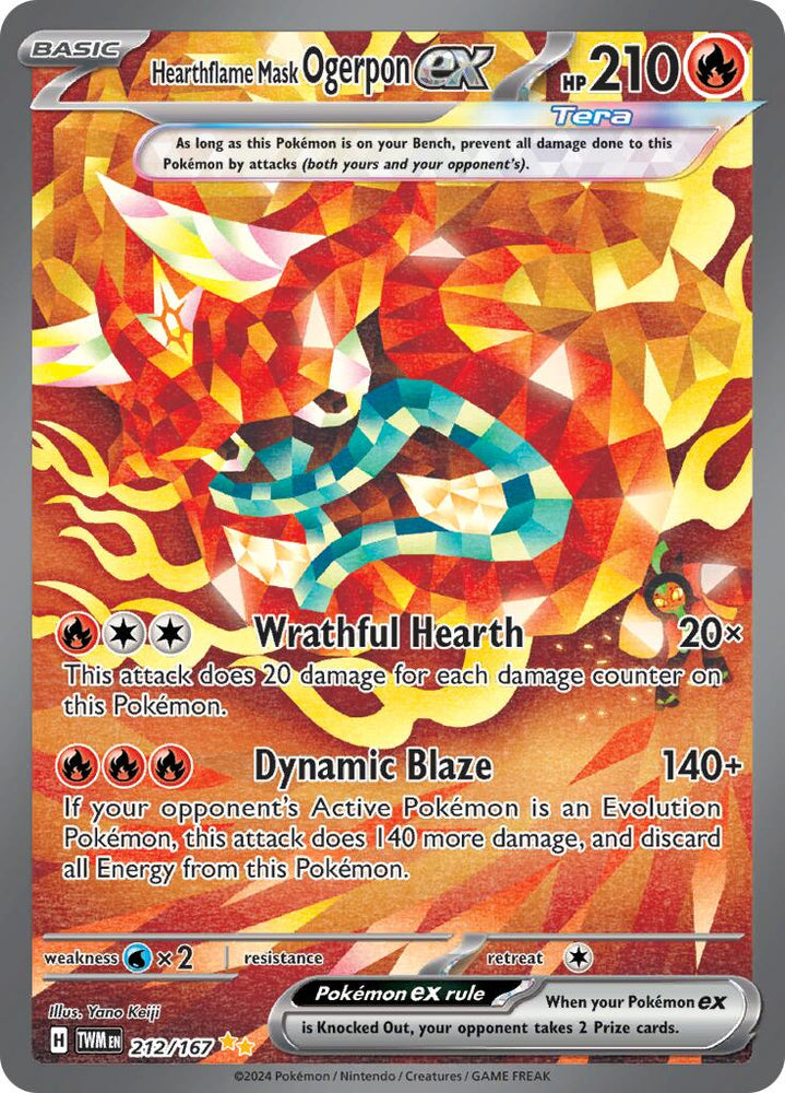 Hearthflame Mask Ogerpon ex (212/167) [Scarlet &amp; Violet: Twilight Masquerade] 