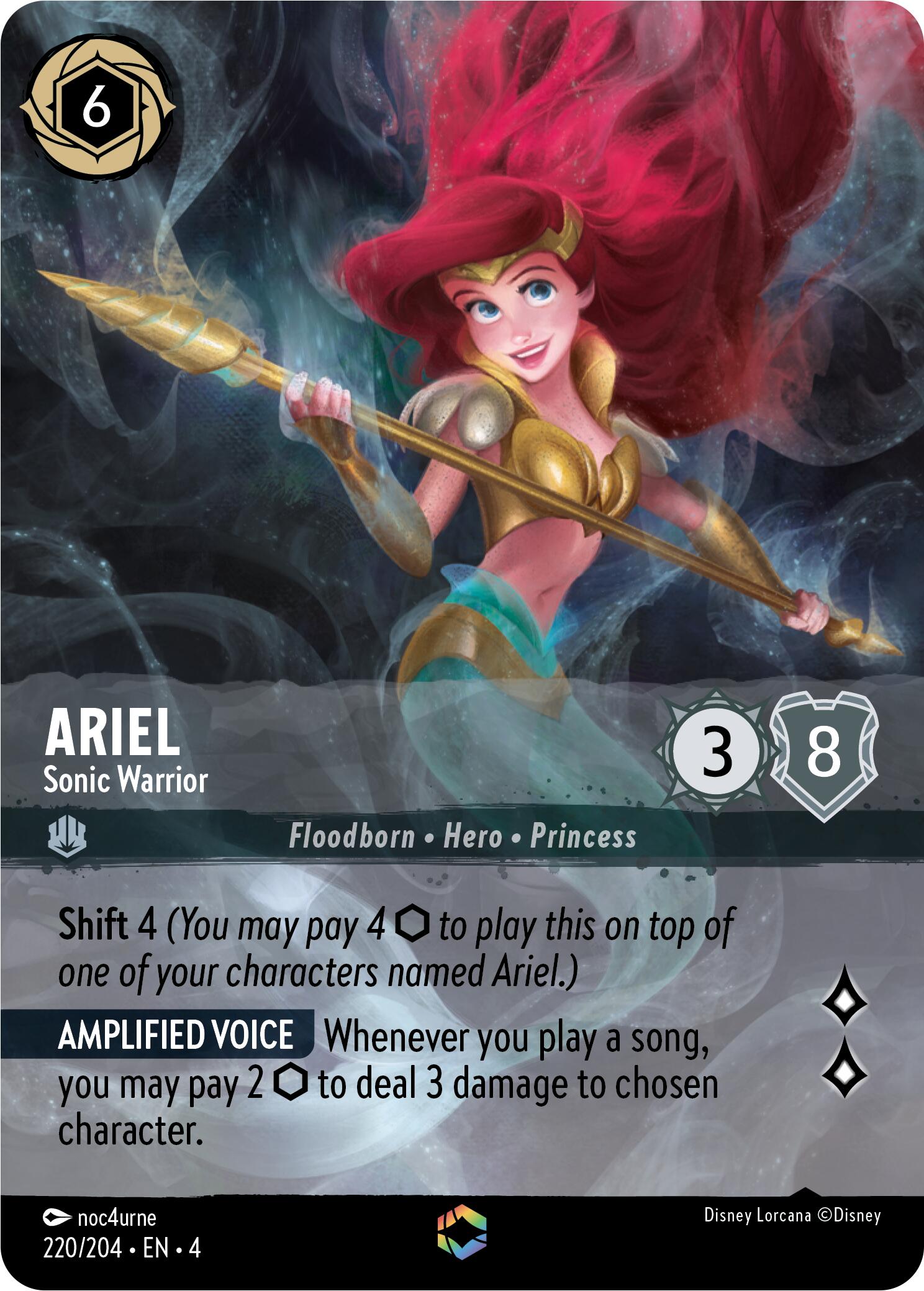 Ariel - Sonic Warrior (Enchanted) (220/204) [Ursula's Return] 