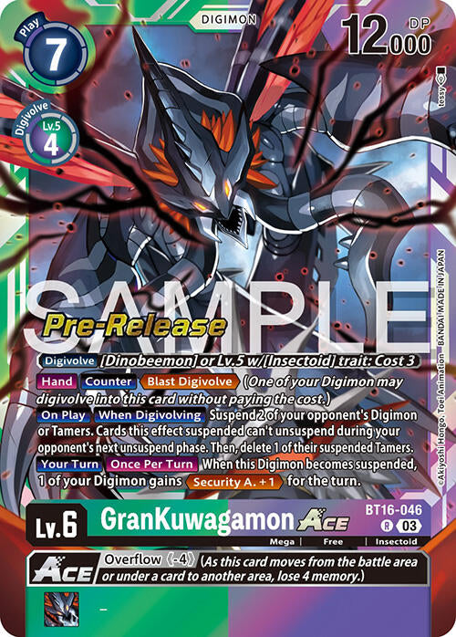 GranKuwagamon Ace [BT16-046] [Beginning Observer Pre-Release Promos] 