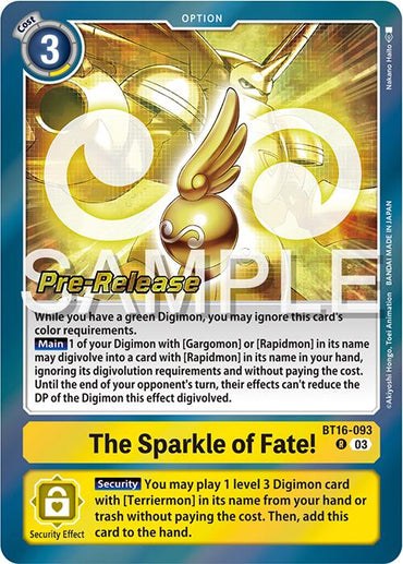The Sparkle of Fate! [BT16-093] [Beginning Observer Pre-Release Promos] 