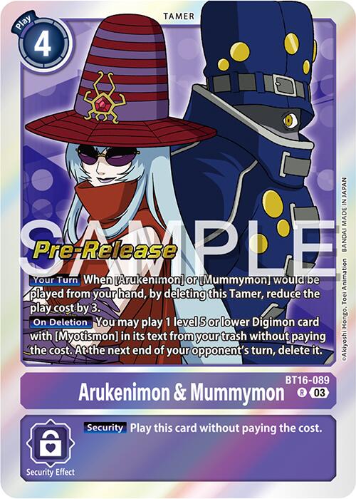 Arukenimon &amp; Mummymon [BT16-089] [Beginning Observer Pre-Release Promos] 