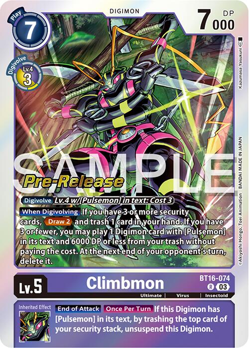 Climbmon [BT16-074] [Beginning Observer Pre-Release Promos] 