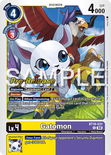 Gatomon [BT16-031] [Beginning Observer Pre-Release Promos] 