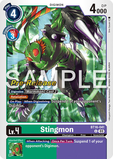 Stingmon [BT16-041] [Beginning Observer Pre-Release Promos] 