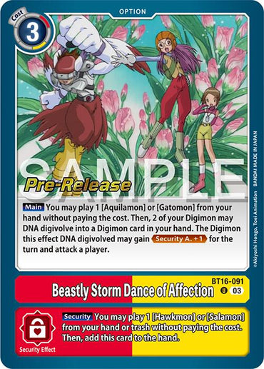 Beastly Storm Dance of Affection [BT16-091] [Beginning Observer Pre-Release Promos] 