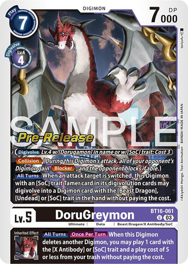 DoruGreymon [BT16-061] [Beginning Observer Pre-Release Promos] 