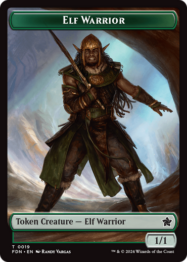 Elf Warrior // Rat (0030) Double-Sided Token [Foundations Tokens]