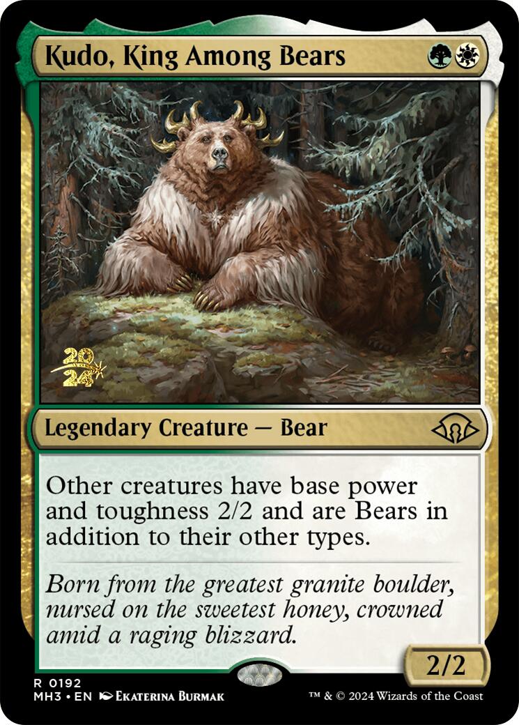 Kudo, King Among Bears [Modern Horizons 3 Prerelease Promos] 