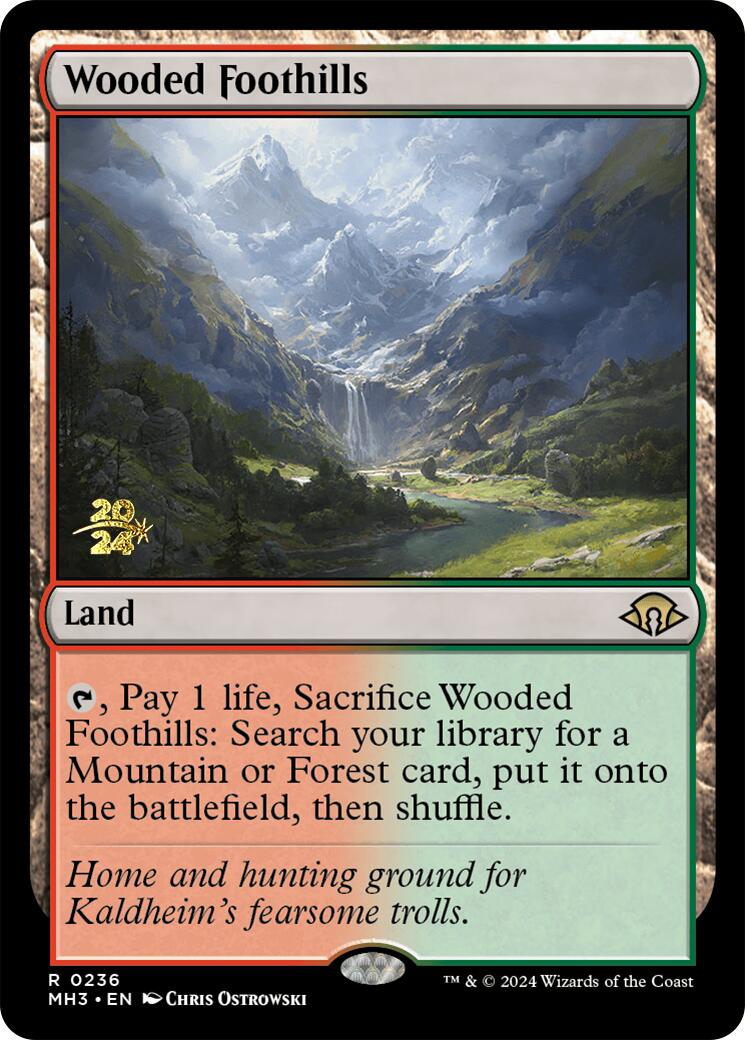 Wooded Foothills [Modern Horizons 3 Prerelease Promos] 