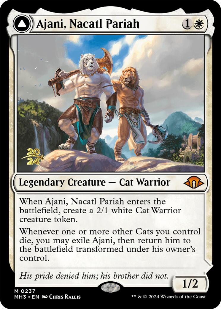 Ajani, Nacatl Pariah [Modern Horizons 3 Prerelease Promos] 