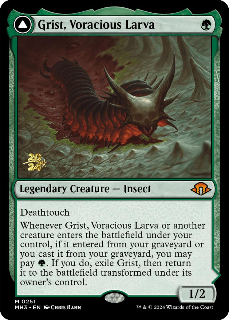 Grist, Voracious Larva [Modern Horizons 3 Prerelease Promos] 