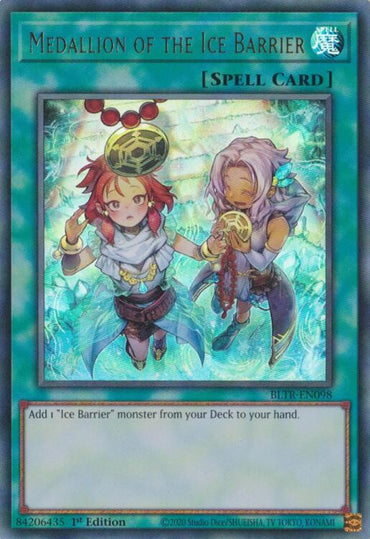 Medallion of the Ice Barrier (Alternate Art) [BLTR-EN098] Ultra Rare 