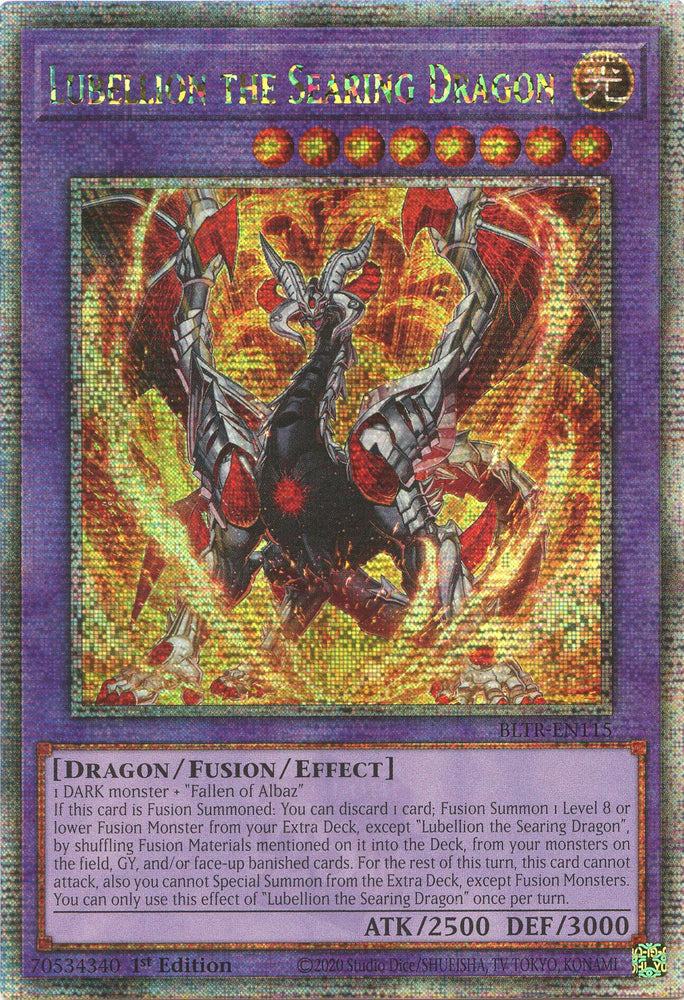 Lubellion the Searing Dragon (Quarter Century Secret Rare) [BLTR-EN115] Quarter Century Secret Rare 