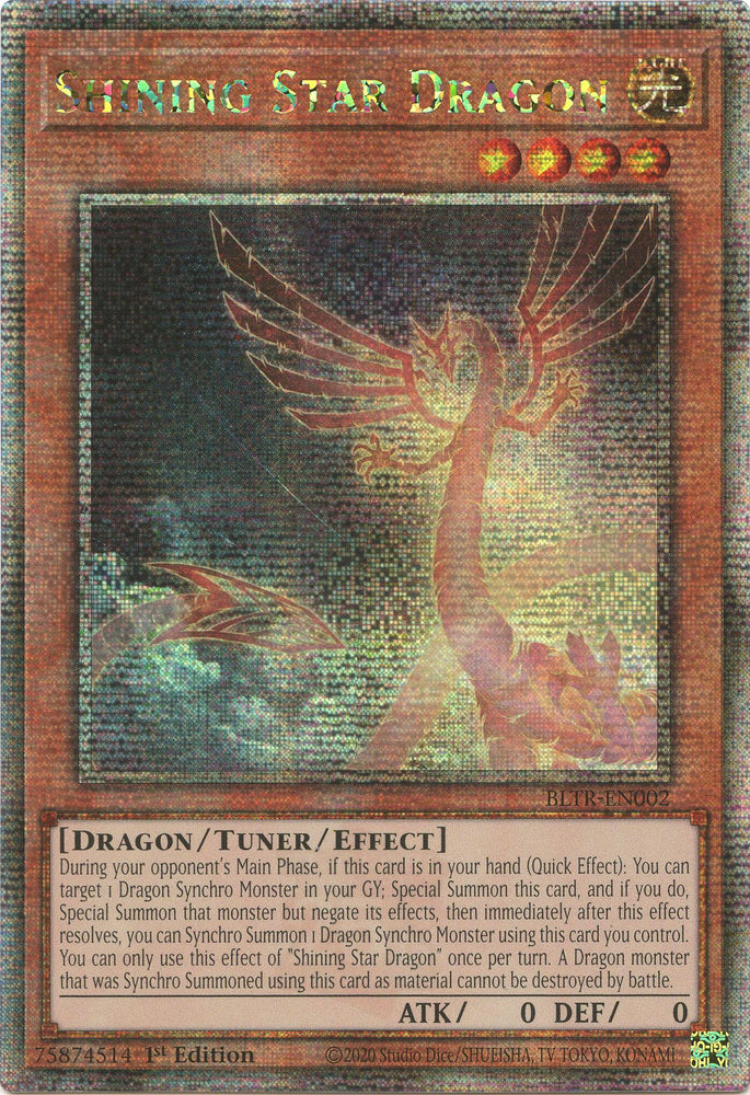 Shining Star Dragon (Quarter Century Secret Rare) [BLTR-EN002] Quarter Century Secret Rare 