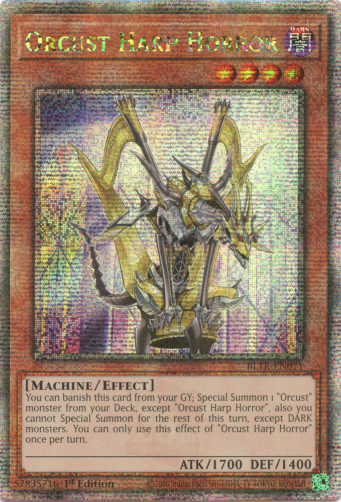 Orcust Harp Horror (Quarter Century Secret Rare) [BLTR-EN071] Quarter Century Secret Rare 