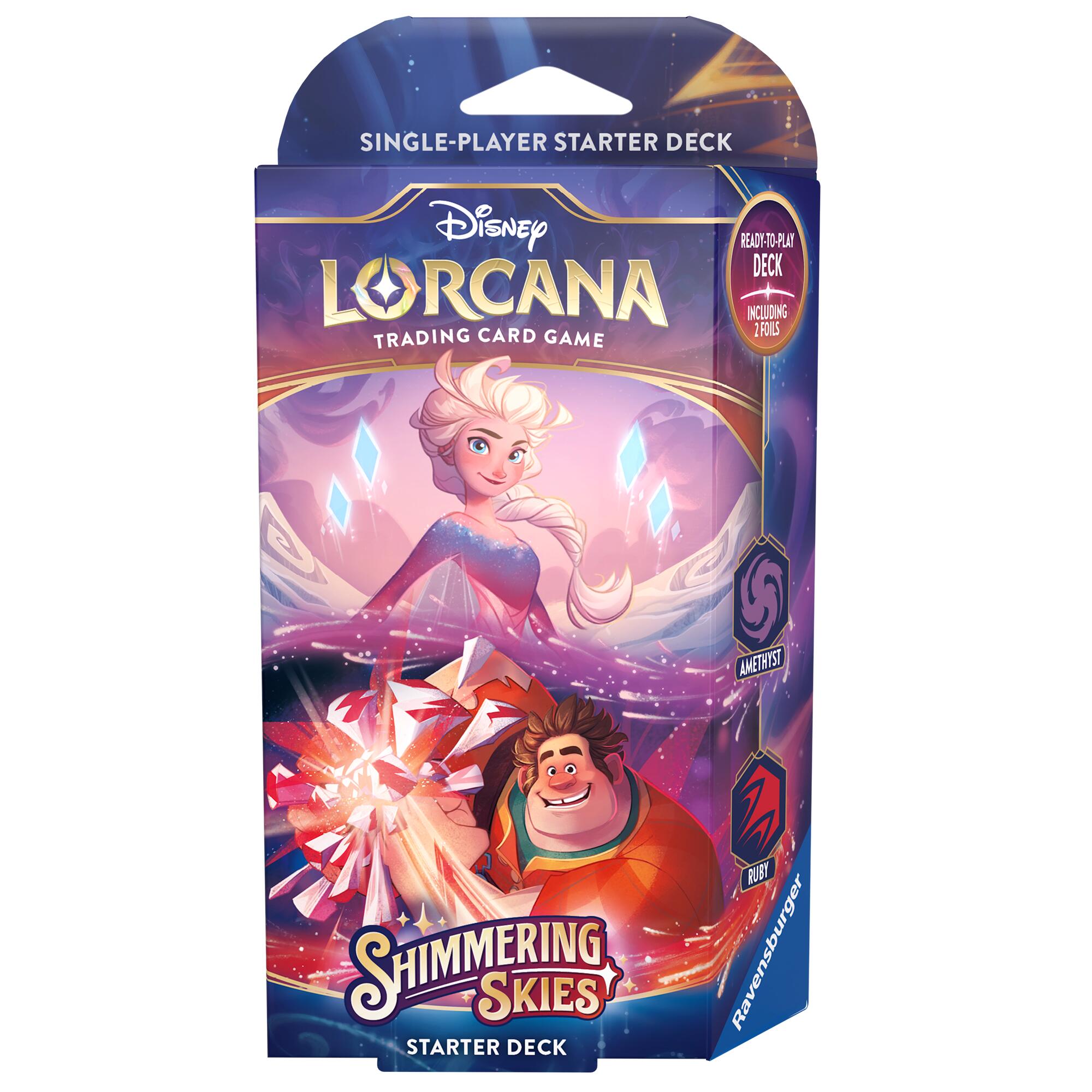 Disney Lorcana: Shimmering Skies - Starter Deck (Amethyst & Ruby) 