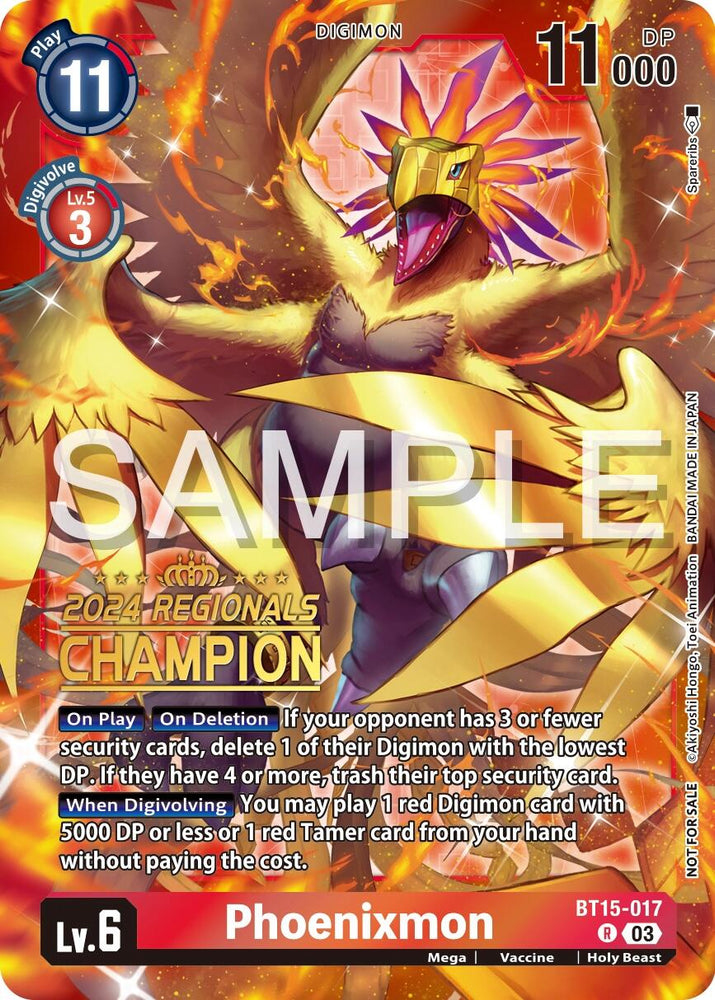 Phoenixmon [BT15-017] (2024 Regionals Champion) [Exceed Apocalypse] 