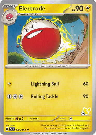 Electrode (067/193) (Pikachu Stamp #56) [Battle Academy 2024] 