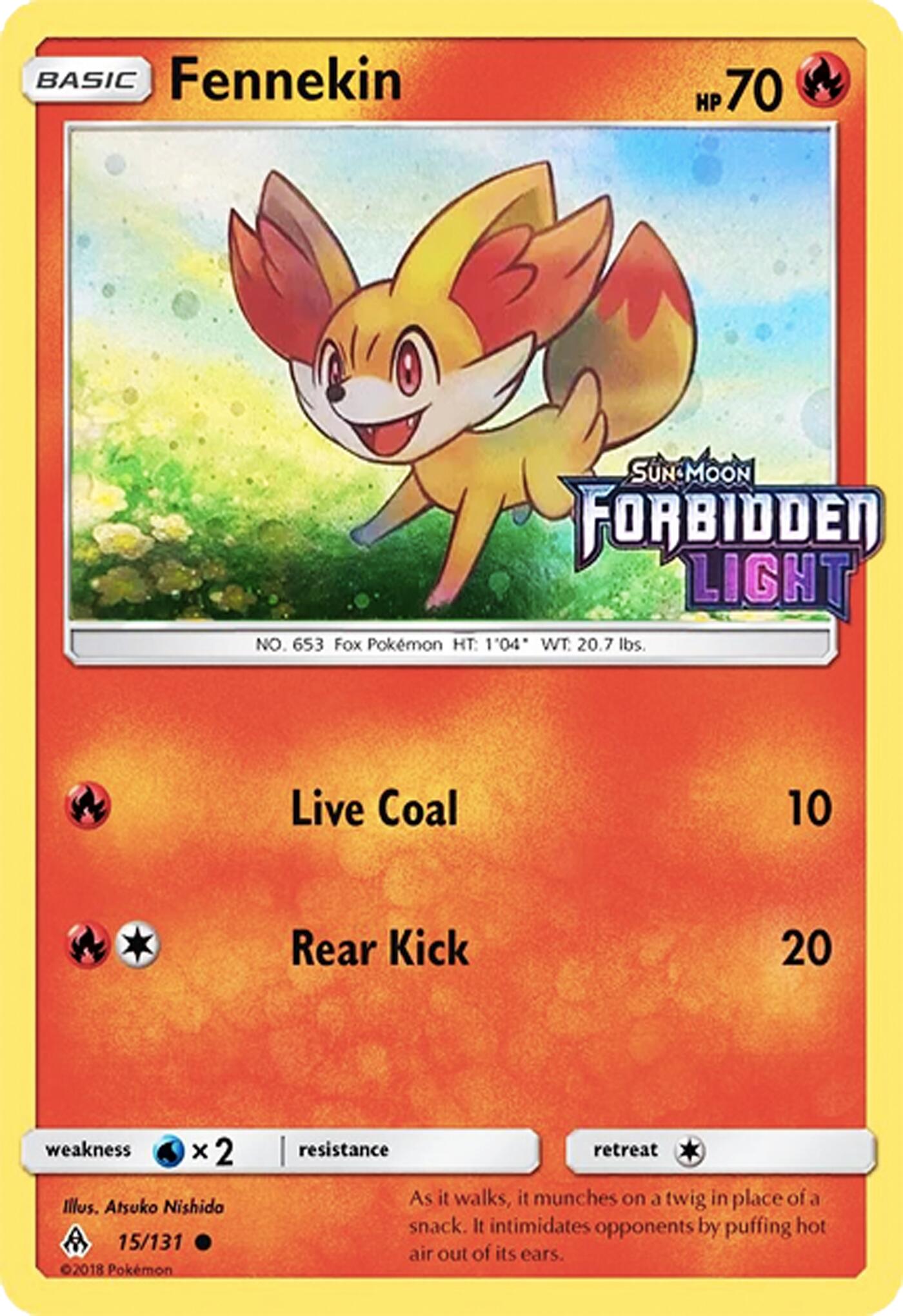 Fennekin (15/131) (Cosmos Holo) (Toys R' Us Promo) [Sun & Moon: Forbidden Light] 