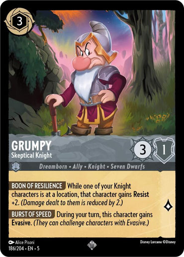 Grumpy - Skeptical Knight (186/204) [Shimmering Skies] 