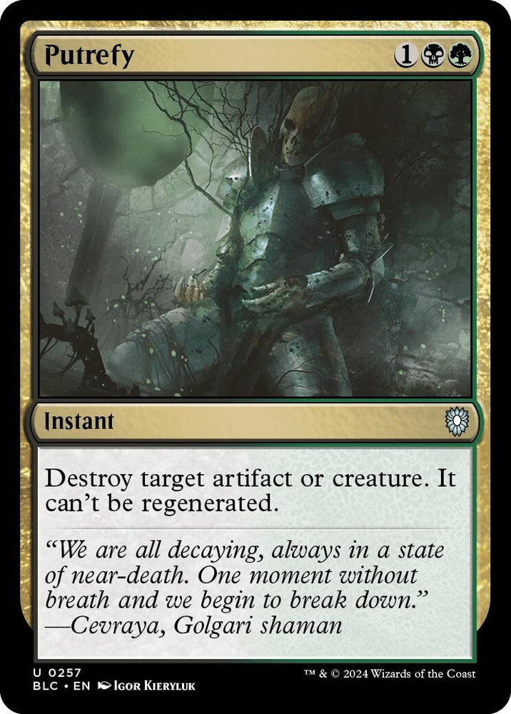 Putrefy [Bloomburrow Commander] 