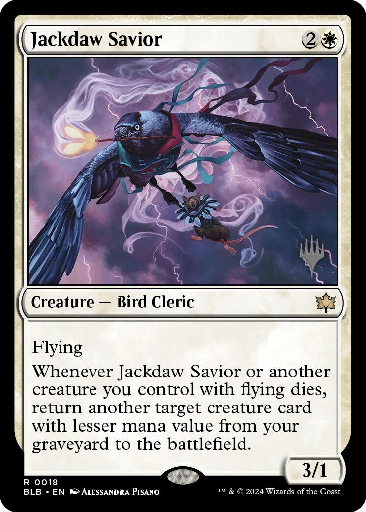 Jackdaw Savior (Promo Pack) [Bloomburrow Promos] 