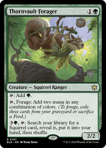 Thornvault Forager (Promo Pack) [Bloomburrow Promos]