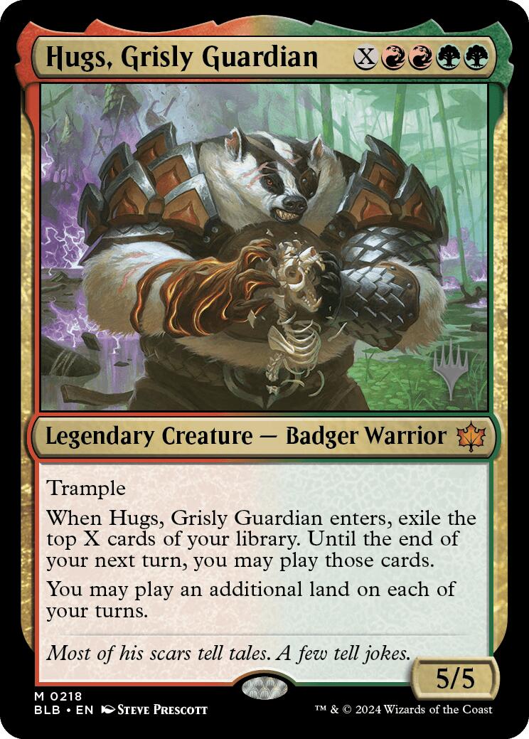 Hugs, Grisly Guardian (Promo Pack) [Bloomburrow Promos] 