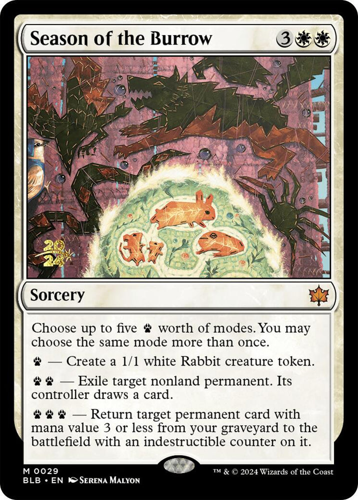 Season of the Burrow [Bloomburrow Prerelease Promos] 