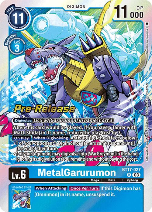 MetalGarurumon [BT17-027] [Secret Crisis Pre-Release Cards] 