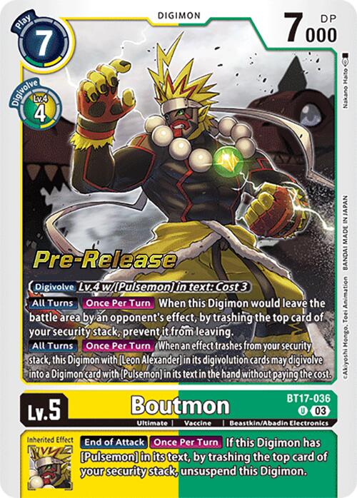 Boutmon [BT17-036] [Secret Crisis Pre-Release Cards] 